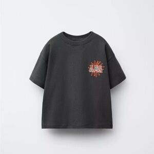 Zara Sun Text Graphic T-Shirt